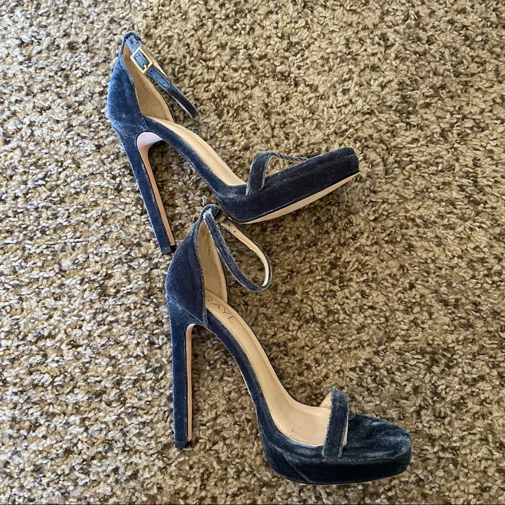 SOLD RAYE brynne velvet heels - Picture 3 of 10